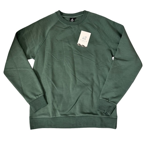 Woolx Bailey Merino Wool Crew Neck Sweatshirt Size Small Retired Color NWT Green - Picture 1 of 8